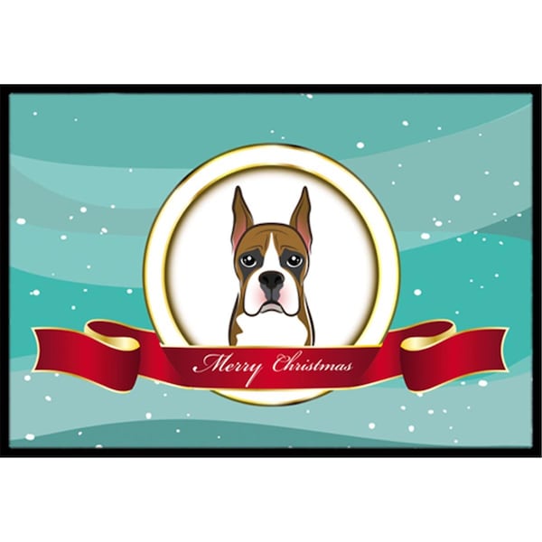 Carolines Treasures Boxer Merry Christmas Indoor and Outdoor Mat- 24 x 36 in. BB1533JMAT - main